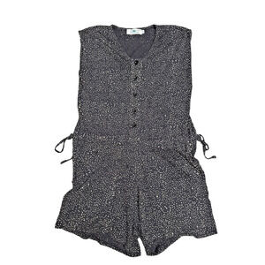 PASSION LILIE Romper Womens XS Rainey Organic Jumpsuit Navy Blue Sleeveless